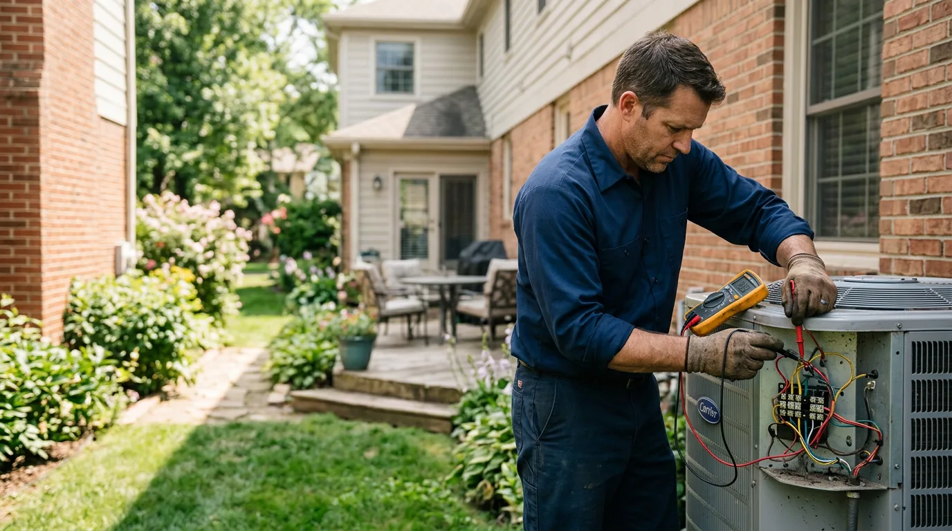 HVAC technician working near Midlothian, IL